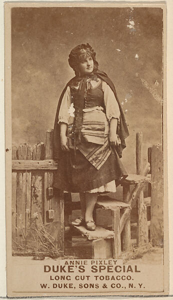 Annie Pixley from the Actresses, Celebrities, and Children series (N151) issued by Duke Sons & Co. to promote Duke Cigarettes, Issued by W. Duke, Sons &amp; Co. (New York and Durham, N.C.), Albumen photograph 