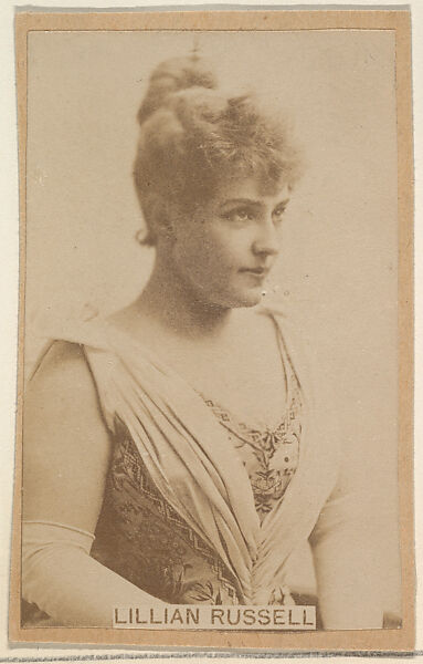 Lillian Russell from the Actresses, Celebrities, and Children series (N151) issued by Duke Sons & Co. to promote Duke Cigarettes, Issued by W. Duke, Sons &amp; Co. (New York and Durham, N.C.), Albumen photograph 