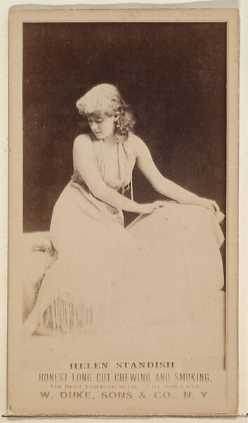 Helen Standish from the Actresses, Celebrities, and Children series (N151) issued by Duke Sons & Co. to promote Duke Cigarettes, Issued by W. Duke, Sons &amp; Co. (New York and Durham, N.C.), Albumen photograph 