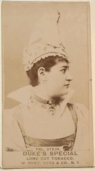 Frl. Stein from the Actresses, Celebrities, and Children series (N151) issued by Duke Sons & Co. to promote Duke Cigarettes, Issued by W. Duke, Sons &amp; Co. (New York and Durham, N.C.), Albumen photograph 