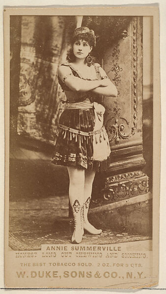 Annie Summerville from the Actresses, Celebrities, and Children series (N151) issued by Duke Sons & Co. to promote Duke Cigarettes, Issued by W. Duke, Sons &amp; Co. (New York and Durham, N.C.), Albumen photograph 