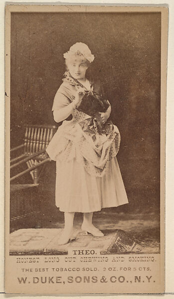 Theo from the Actresses, Celebrities, and Children series (N151) issued by Duke Sons & Co. to promote Duke Cigarettes, Issued by W. Duke, Sons &amp; Co. (New York and Durham, N.C.), Albumen photograph 