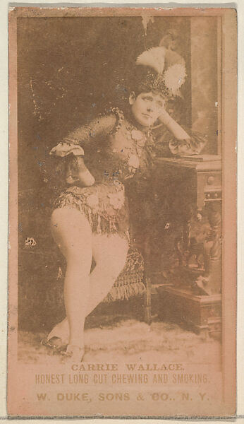 Carrie Wallace from the Actresses, Celebrities, and Children series (N151) issued by Duke Sons & Co. to promote Duke Cigarettes, Issued by W. Duke, Sons &amp; Co. (New York and Durham, N.C.), Albumen photograph 