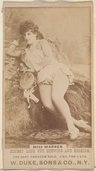 Miss Warren from the Actresses, Celebrities, and Children series (N151) issued by Duke Sons & Co. to promote Duke Cigarettes, Issued by W. Duke, Sons &amp; Co. (New York and Durham, N.C.), Albumen photograph 