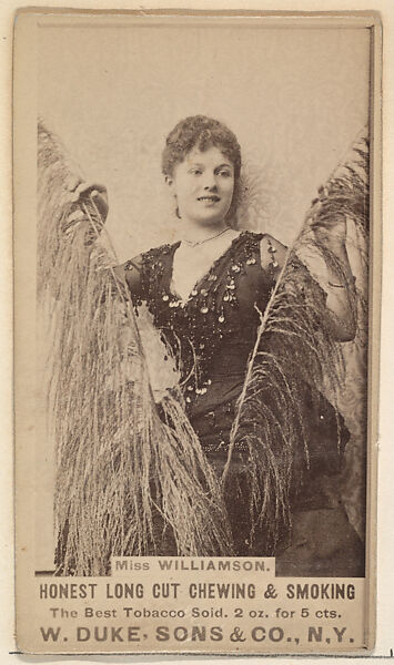 Miss Williamson from the Actresses, Celebrities, and Children series (N151) issued by Duke Sons & Co. to promote Duke Cigarettes, Issued by W. Duke, Sons &amp; Co. (New York and Durham, N.C.), Albumen photograph 