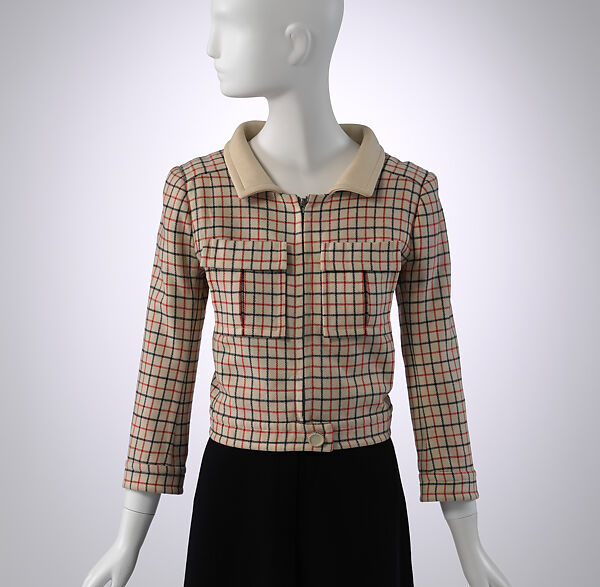 Jacket, André Courrèges (French, Pau 1923–2016 Neuilly-sur-Seine), wool, synthetic, metal, French 