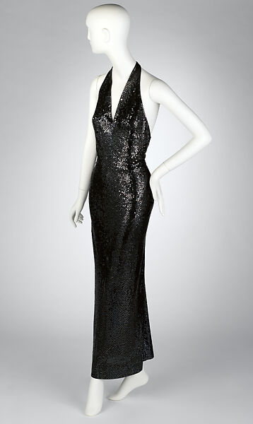 Dress, Traina-Norell (American, founded 1941), silk, synthetic fiber, plastic, metal, American 