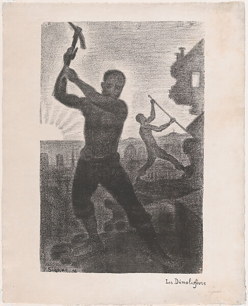 The Wreckers (Les Démolisseurs), Paul Signac (French, Paris 1863–1935 Paris), Lithograph; second state of four 