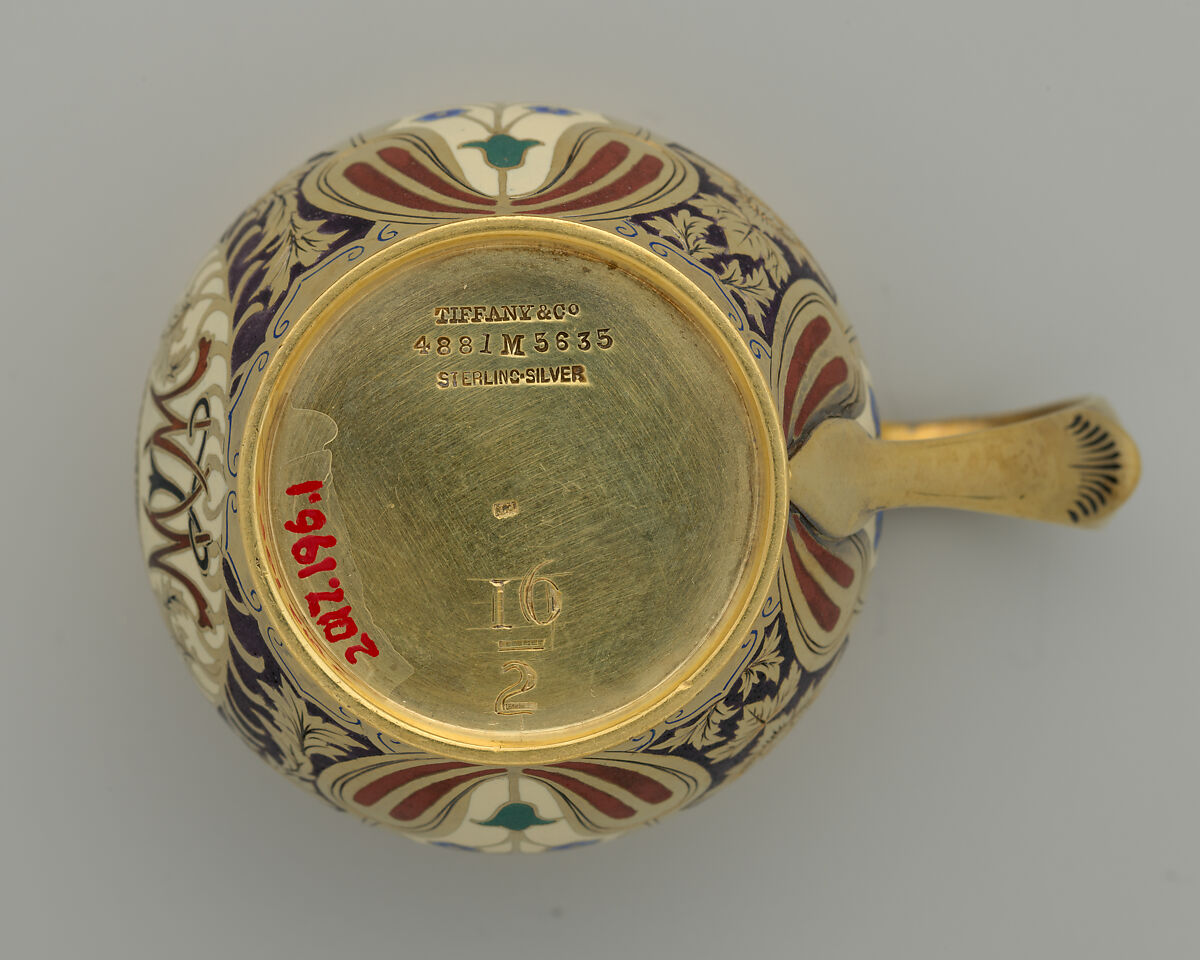 Cup from the Mackay Service, Tiffany &amp; Co. (1837–present), Silver-gilt and enamel, American