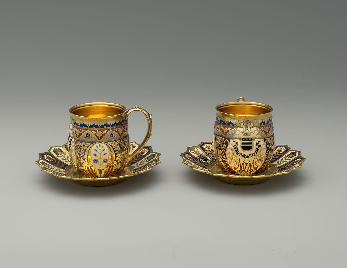 Cup from the Mackay Service, Tiffany &amp; Co. (1837–present), Silver-gilt and enamel, American