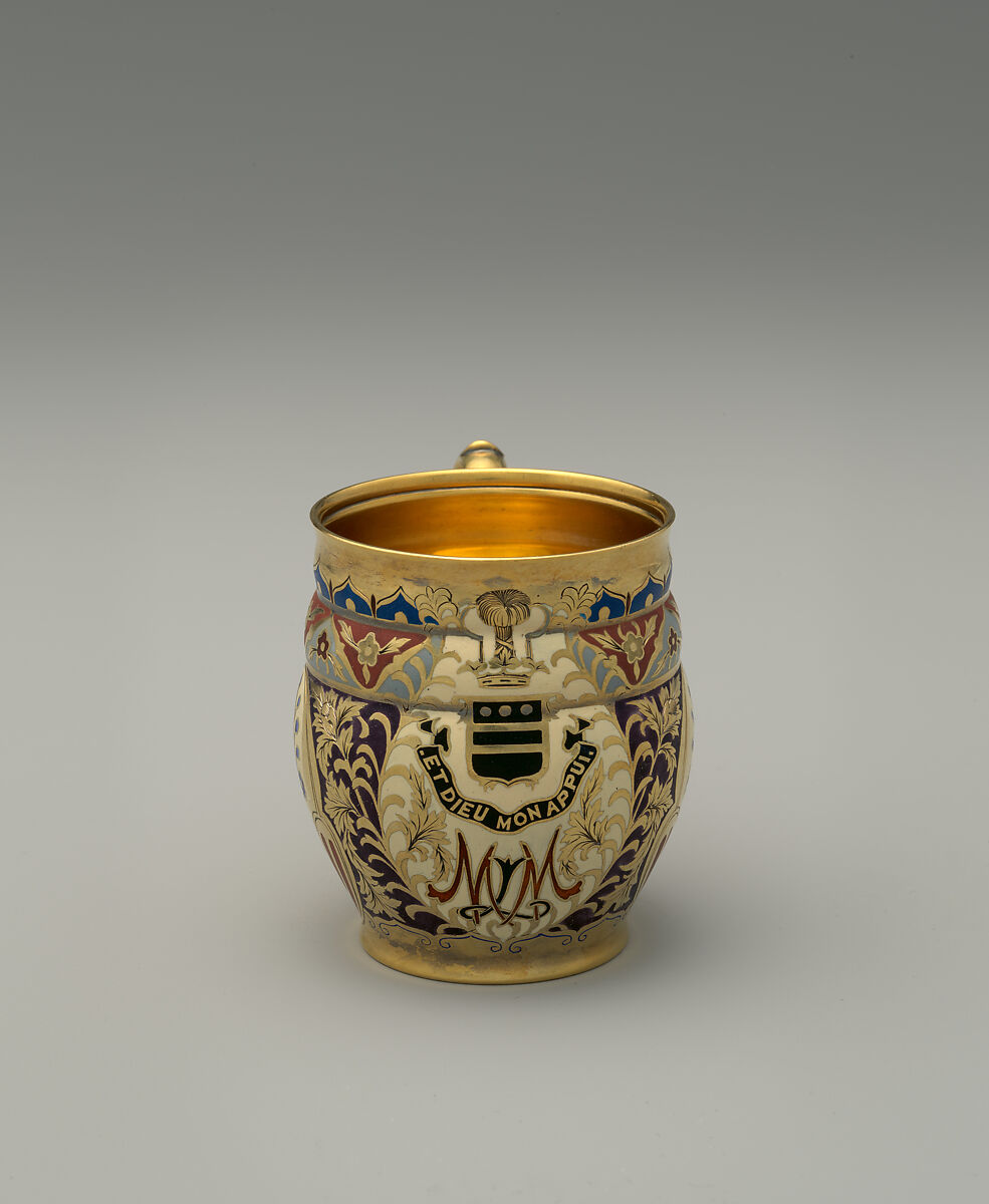 Cup from the Mackay Service, Tiffany &amp; Co. (1837–present), Silver-gilt and enamel, American