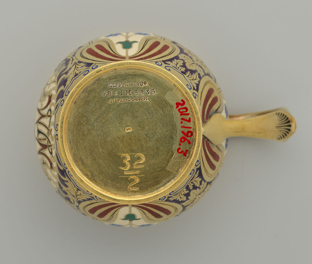 Cup from the Mackay Service, Tiffany &amp; Co. (1837–present), Silver-gilt and enamel, American