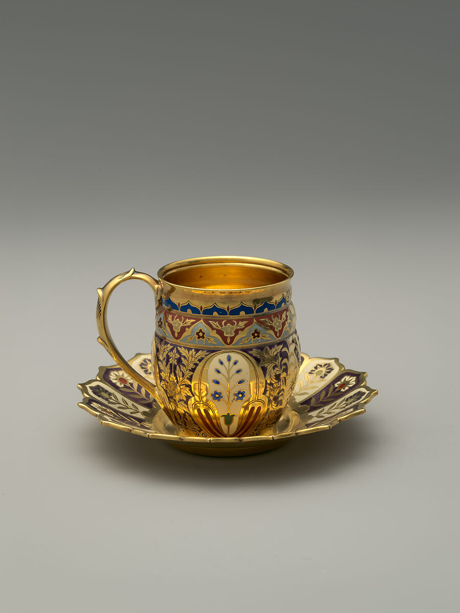 Cup from the Mackay Service, Tiffany &amp; Co. (1837–present), Silver-gilt and enamel, American