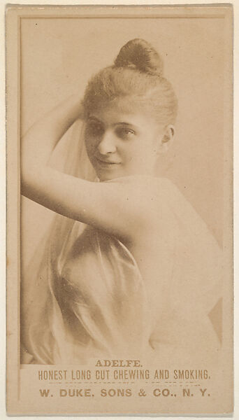 Adelfe from the Actresses, Celebrities, and Children series (N151) issued by Duke Sons & Co. to promote Duke Cigarettes, Issued by W. Duke, Sons &amp; Co. (New York and Durham, N.C.), Albumen photograph 