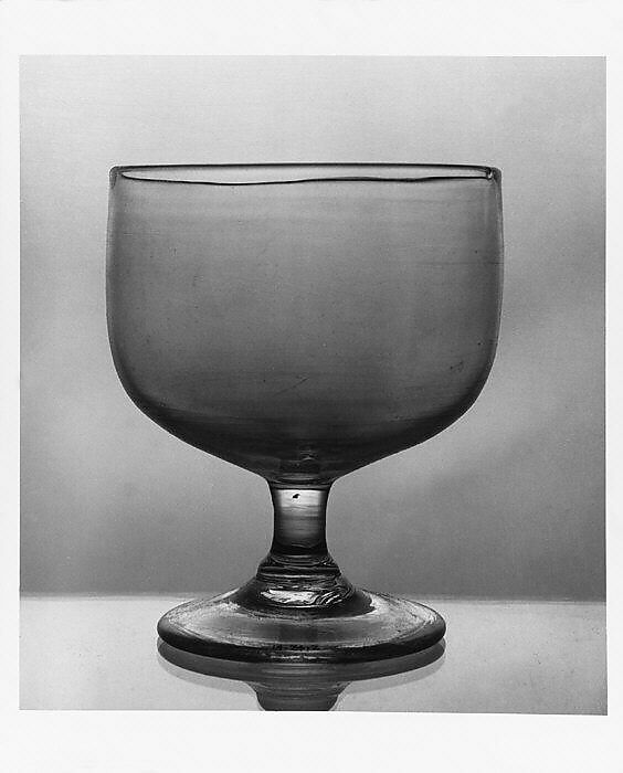 Sillabub Cup, Free-blown lead glass, American or British 