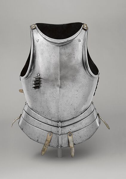 Cuirass from a Field  Armor, Master of the Crowned W Mark (Netherlandish, active ca. 1500–1510), Steel, leather, South Netherlandish 