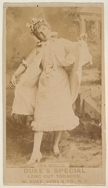Ida Mulle from the Actresses, Celebrities, and Children series (N151) issued by Duke Sons & Co. to promote Duke Cigarettes, Issued by W. Duke, Sons &amp; Co. (New York and Durham, N.C.), Albumen photograph 
