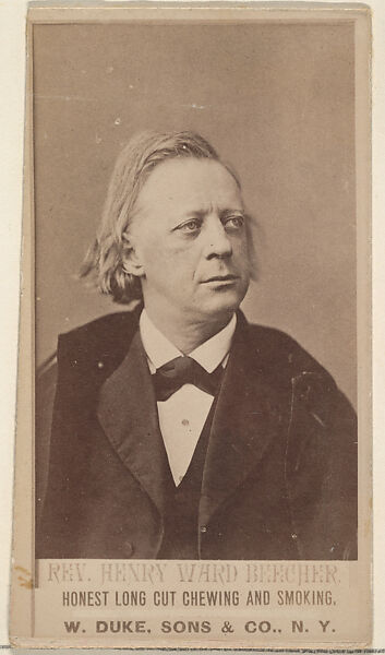 Rev. Henry Ward Beecher from the Actresses, Celebrities, and Children series (N151) issued by Duke Sons & Co. to promote Duke Cigarettes, Issued by W. Duke, Sons &amp; Co. (New York and Durham, N.C.), Albumen photograph 