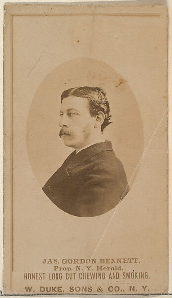 Jas. Gordon Bennett, Prop. N.Y. Herald from the Actresses, Celebrities, and Children series (N151) issued by Duke Sons & Co. to promote Duke Cigarettes, Issued by W. Duke, Sons &amp; Co. (New York and Durham, N.C.), Albumen photograph 