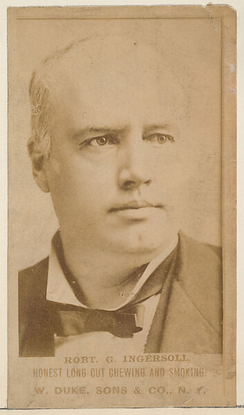 Robt. G. Ingersoll from the Actresses, Celebrities, and Children series (N151) issued by Duke Sons & Co. to promote Duke Cigarettes, Issued by W. Duke, Sons &amp; Co. (New York and Durham, N.C.), Albumen photograph 