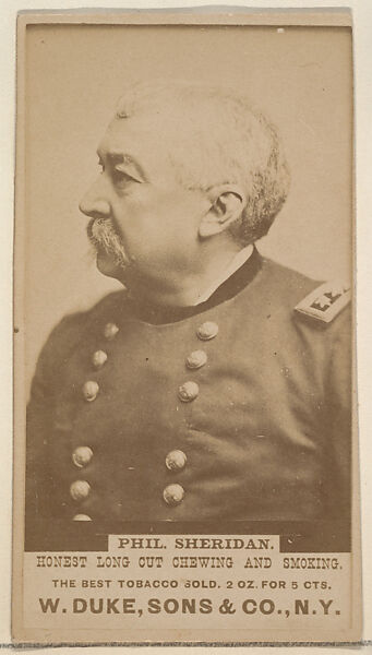 Phil. Sheridan from the Actresses, Celebrities, and Children series (N151) issued by Duke Sons & Co. to promote Duke Cigarettes, Issued by W. Duke, Sons &amp; Co. (New York and Durham, N.C.), Albumen photograph 