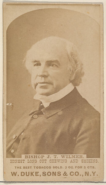 Bishop J. T. Wilmer from the Actresses, Celebrities, and Children series (N151) issued by Duke Sons & Co. to promote Duke Cigarettes, Issued by W. Duke, Sons &amp; Co. (New York and Durham, N.C.), Albumen photograph 
