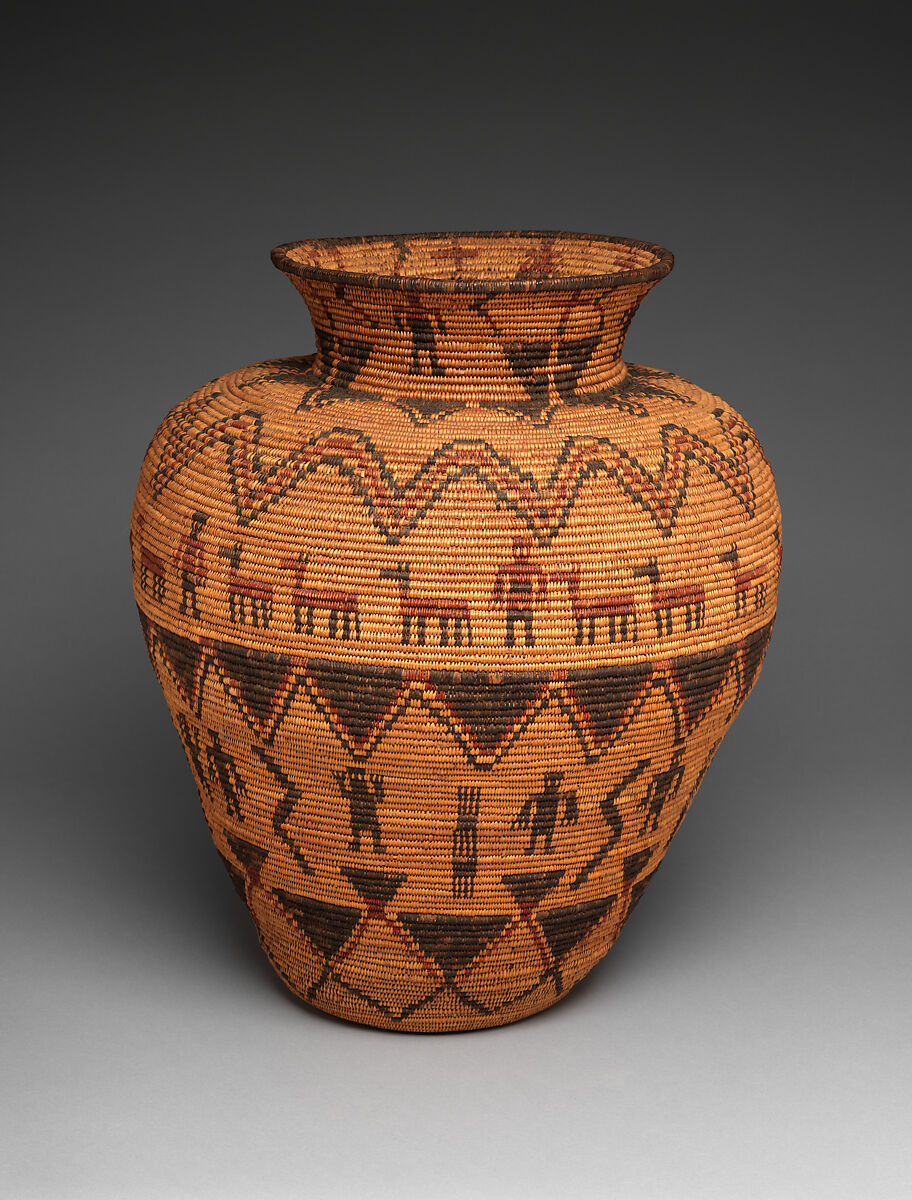 Storage basket, Willow shoots, devil's claw, and yucca root, Apache, Native American