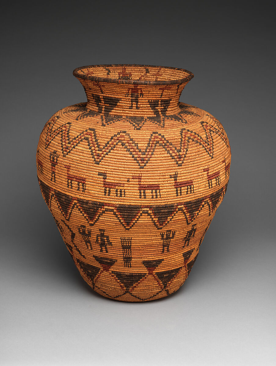 Storage basket, Willow shoots, devil's claw, and yucca root, Apache, Native American