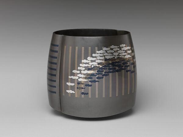 Clearing of the Evening Sky (Sekisei), Nakagawa Mamoru (Japanese, born 1947), Cast alloy of copper, silver, and tin with inlays of copper, silver, and gold, Japan 