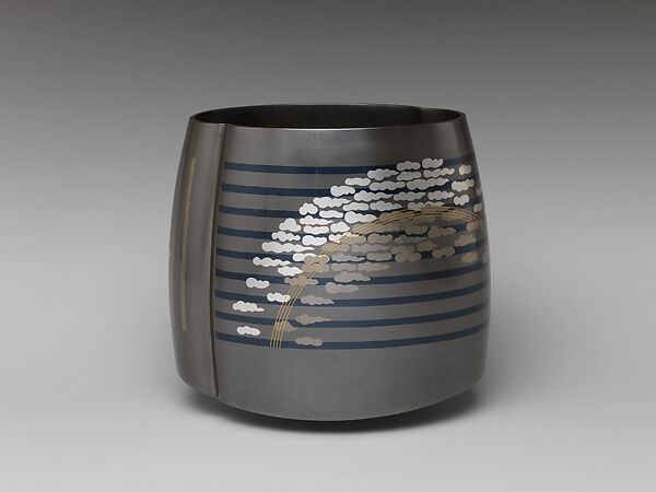 Clearing of the Evening Sky (Sekisei), Nakagawa Mamoru (Japanese, born 1947), Cast alloy of copper, silver, and tin with inlays of copper, silver, and gold, Japan