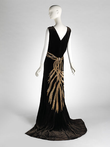 Evening dress, House of Vionnet  French, silk, metal, French