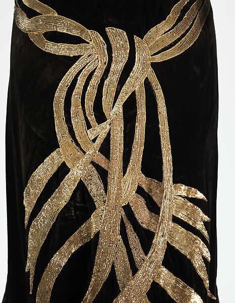 Evening dress, House of Vionnet (French, active 1912–14; 1918–39), silk, metal, French