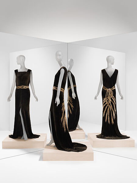 Evening dress, House of Vionnet (French, active 1912–14; 1918–39), silk, metal, French