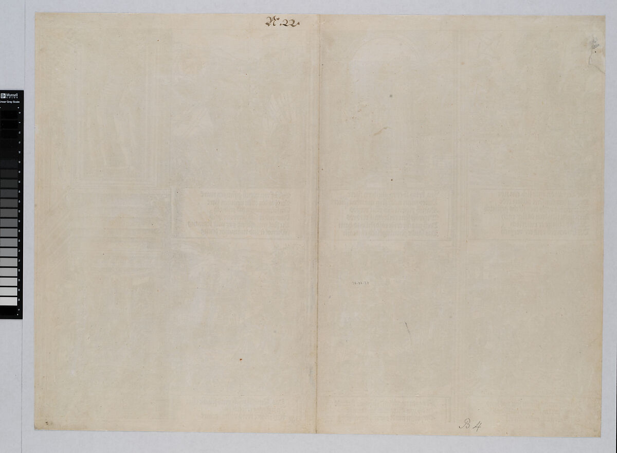 The Betrothal of Mary of Burgundy; Young Maximilian; The Struggle for the Burgundian Succession; The Battle Near Therouanne; The War in Guelderland; and The Utrecht Feud, from the Arch of Honor, proof, dated 1515, printed 1517-18, Albrecht Dürer (German, Nuremberg 1471–1528 Nuremberg), Woodcut and letterpress