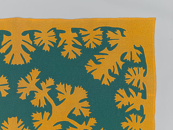 Hawaiian Quilt, Lei Mamo pattern, Artist Unknown  , American (Hawaiian), Cotton, American (Hawaiian)
