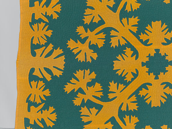 Hawaiian Quilt, Lei Mamo pattern, Artist Unknown  , American (Hawaiian), Cotton, American (Hawaiian)