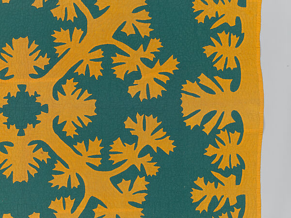 Hawaiian Quilt, Lei Mamo pattern, Artist Unknown  , American (Hawaiian), Cotton, American (Hawaiian)