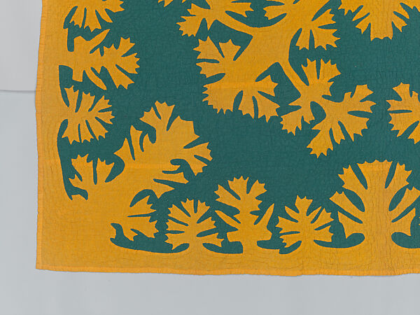 Hawaiian Quilt, Lei Mamo pattern, Artist Unknown  , American (Hawaiian), Cotton, American (Hawaiian)