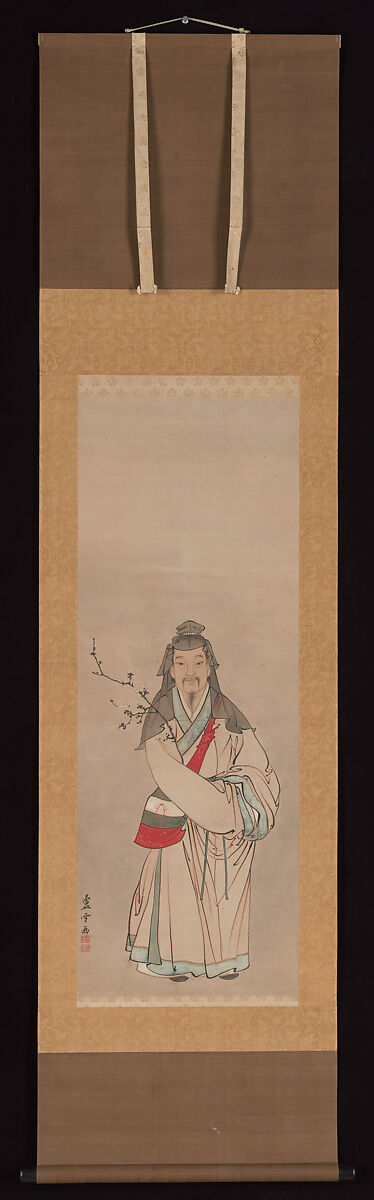 Tenjin Traveling to China, Nagasawa Rosetsu 長澤蘆雪 (Japanese, 1754–1799), Hanging scroll; ink and color on paper, Japan