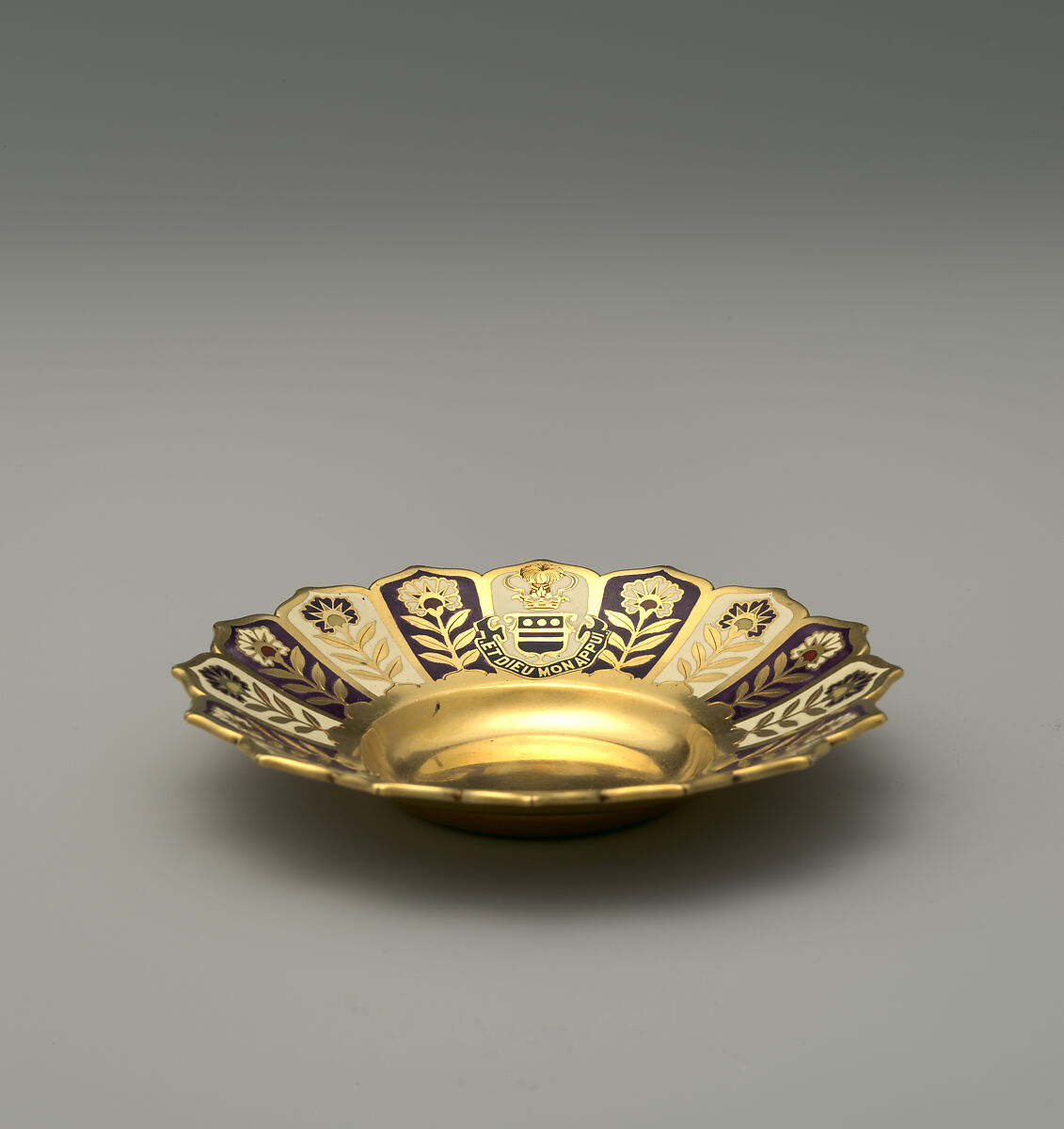 Saucer from the Mackay Service, Tiffany &amp; Co. (1837–present), Silver-gilt and enamel, American