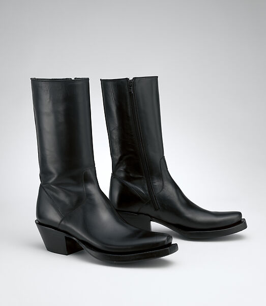 Ensemble, Vetements (French, founded 2014), (a) wool, cupro, synthetic, (b) cotton, mother-of-pearl, (c) wool, cotton, metal, synthetic, (d, e) leather, metal, (f, g) leather, wood, French