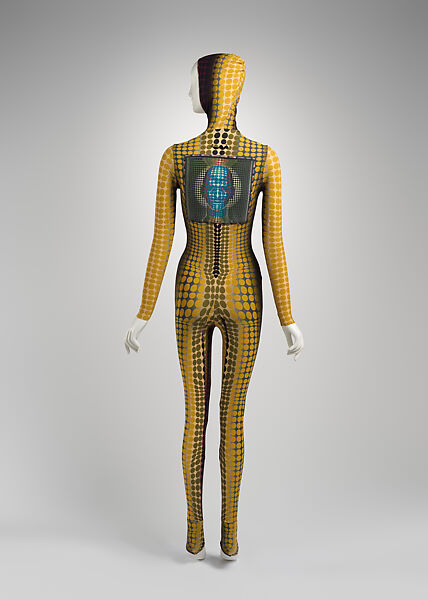 Jumpsuit, Jean Paul Gaultier (French, born 1952), lycra, spandex, metal, French