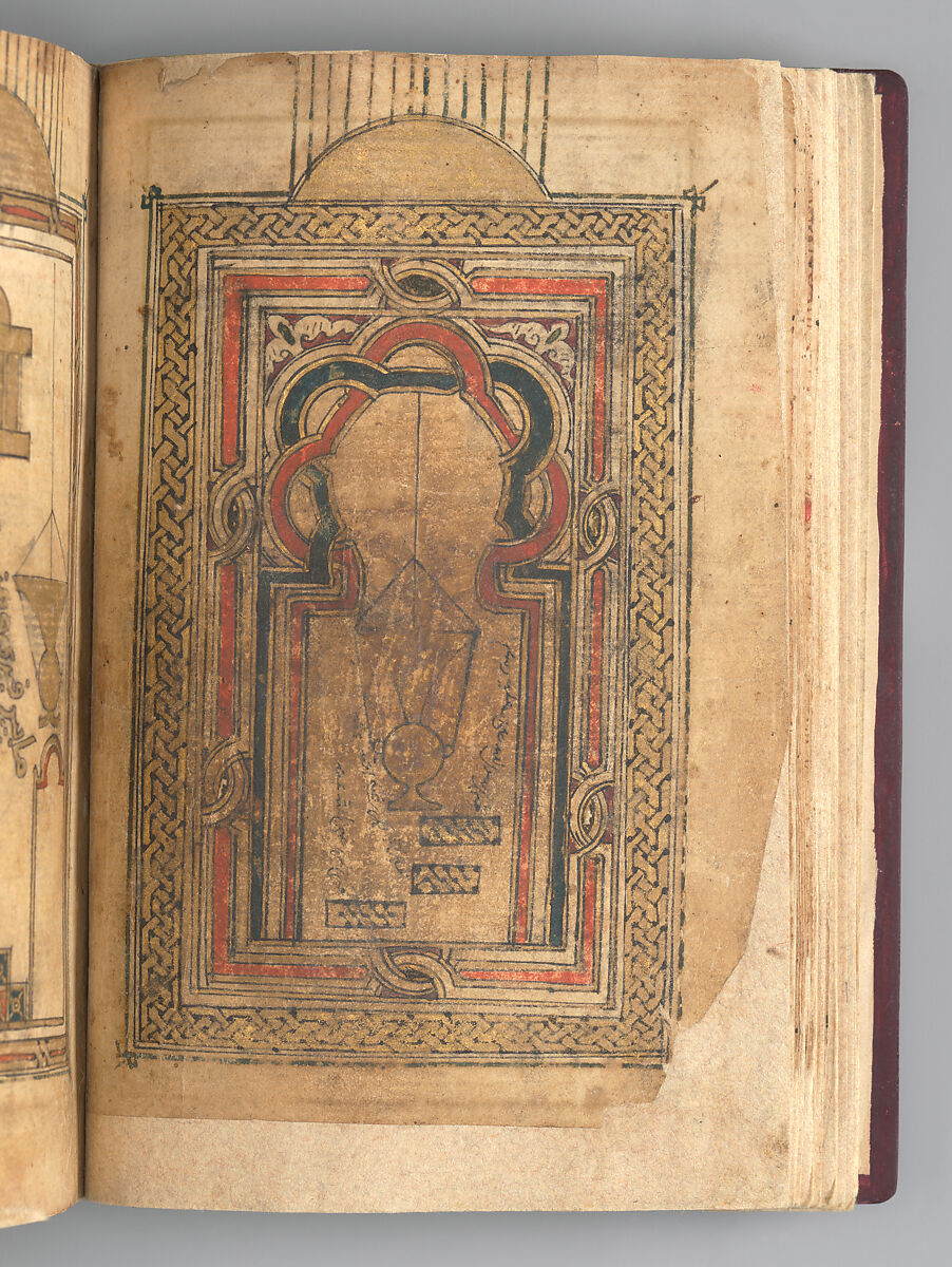 Dala'il al-Khayrat Prayer Book, Muhammad bin Ahmad bin 'Abd Al-Rahman Al-Riyahi (possibly Tunesian, active early 17th century), Manuscript: Ink, opaque watercolor, and gold on paper
Binding: Gilt tooled morocco