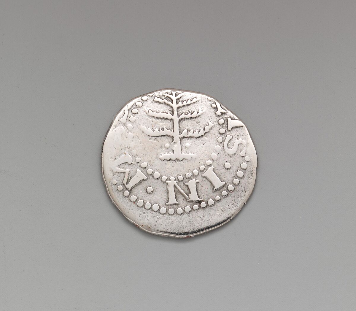 Sixpence, John Hull (1624–1683), Silver, American 