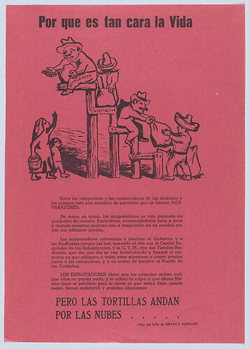 Flyer relating to profiteers who exploit farmworkers