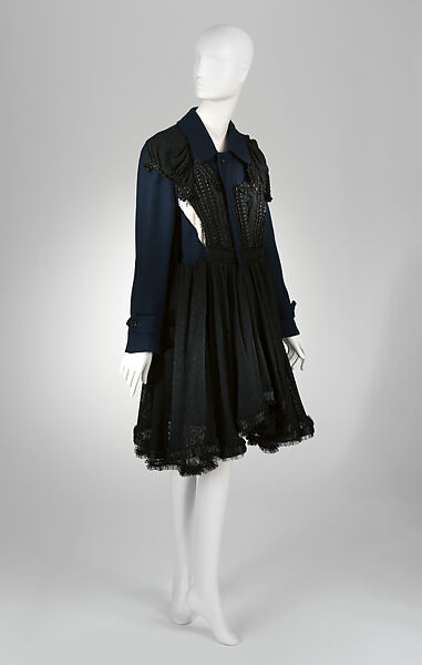 Dress, Comme des Garçons (Japanese, founded 1969), wool, cupra, polyester, rayon, nylon, silk, synthetic, Japanese 