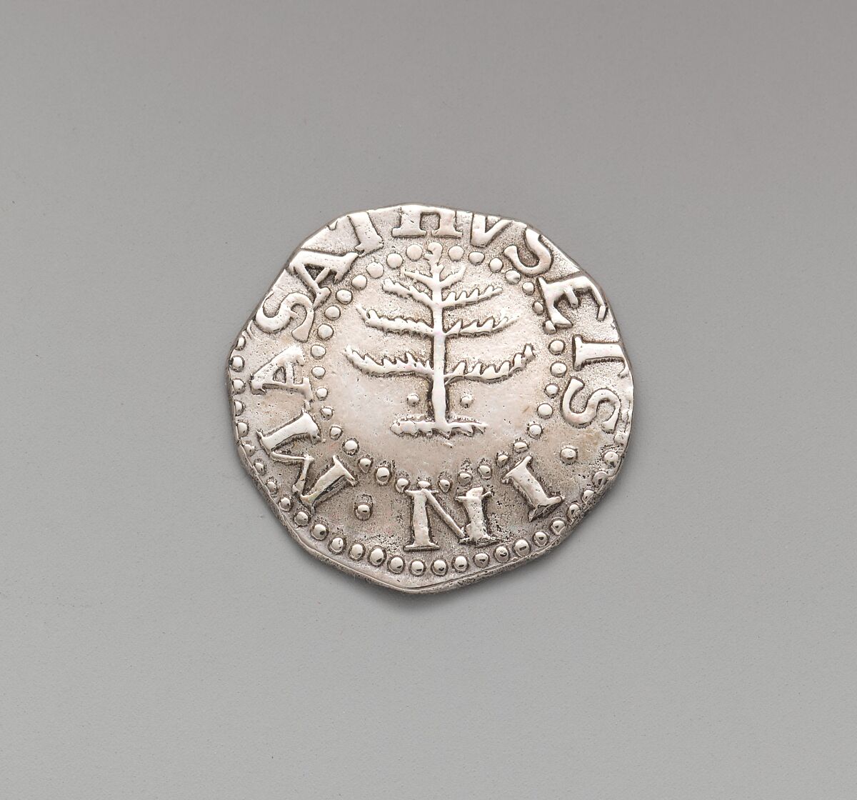 Sixpence, John Hull (1624–1683), Silver, American 