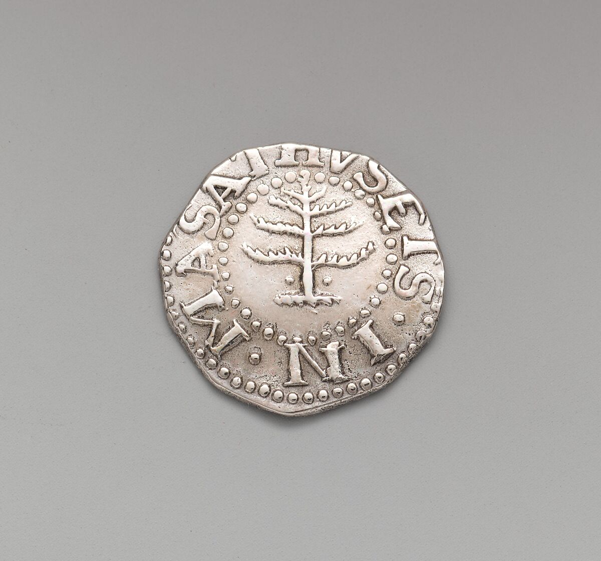 Sixpence, John Hull  American, Silver, American