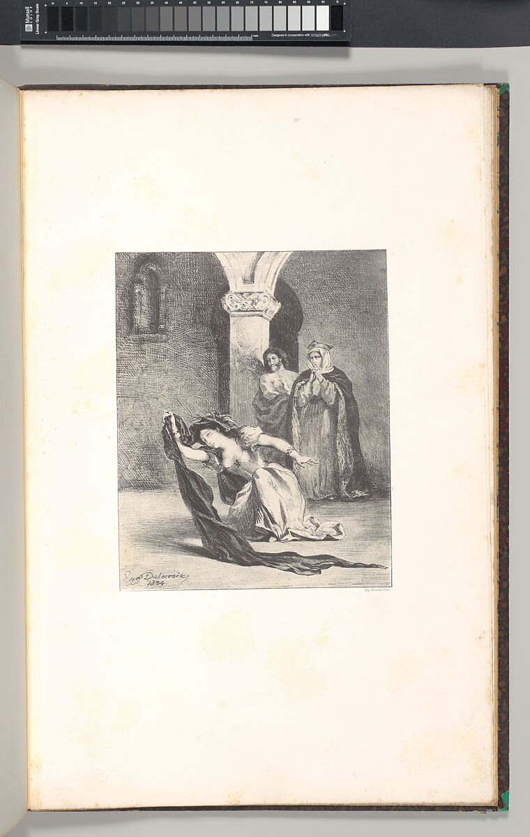 Hamlet, Eugène Delacroix (French, Charenton-Saint-Maurice 1798–1863 Paris), Lithograph, pen and brown ink