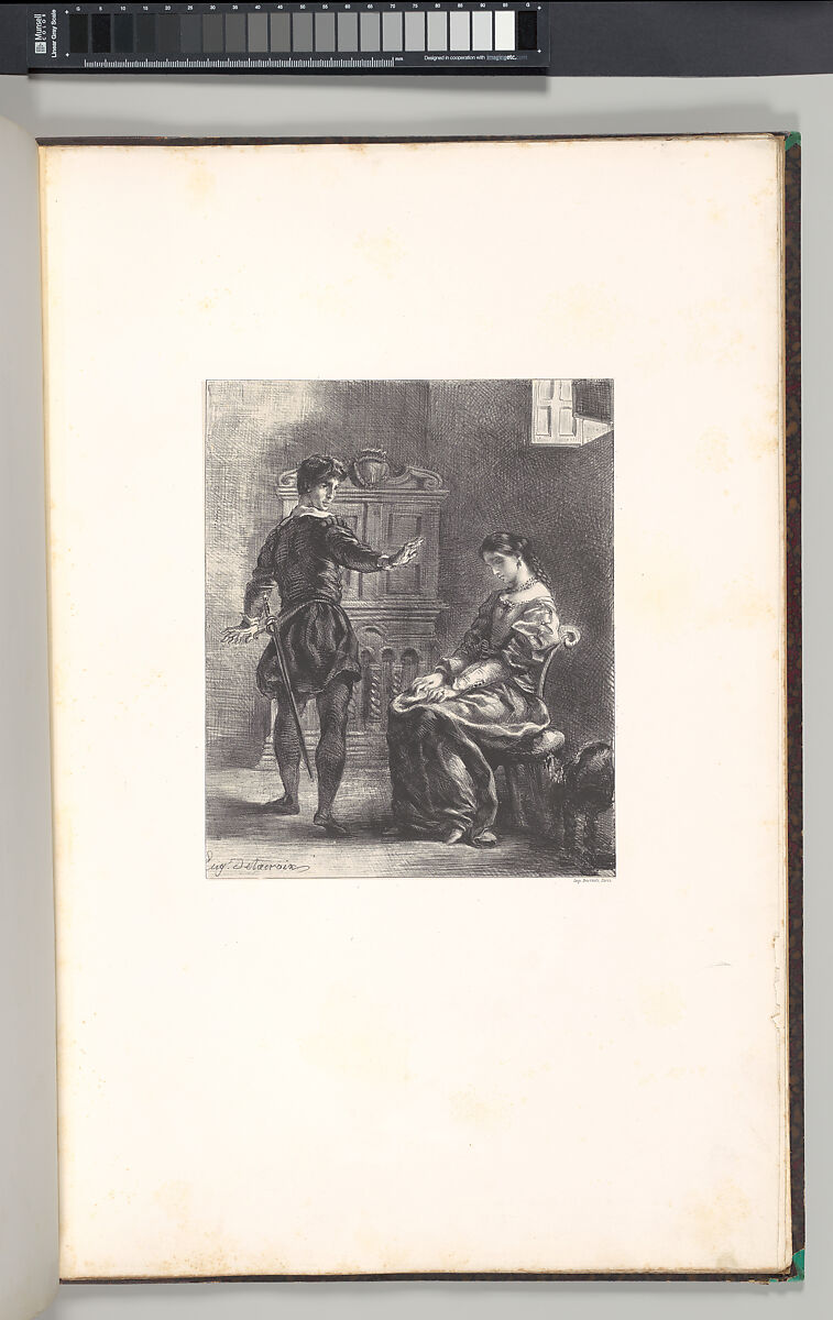 Hamlet, Eugène Delacroix (French, Charenton-Saint-Maurice 1798–1863 Paris), Lithograph, pen and brown ink